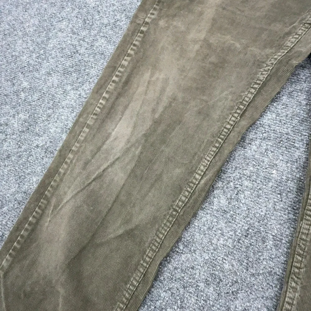 Brooks‎ Brothers Pants Men 36 Olive Green Cotton Spandex Corduroy Classic Casual